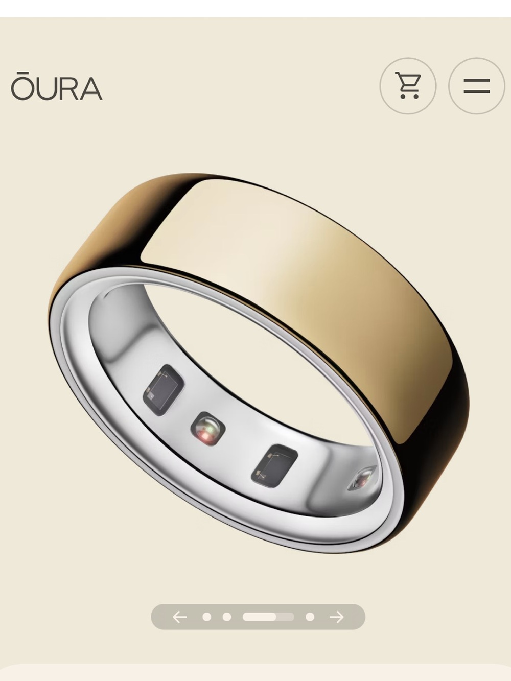 Oura Ring 4– GOLD– SIZE 7